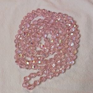Elegant Pink Beaded Necklace